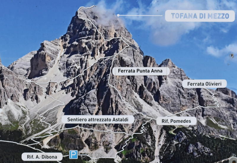 Dolomiti d'Ampezzo, vie ferrate nella Tofana di Mezzo