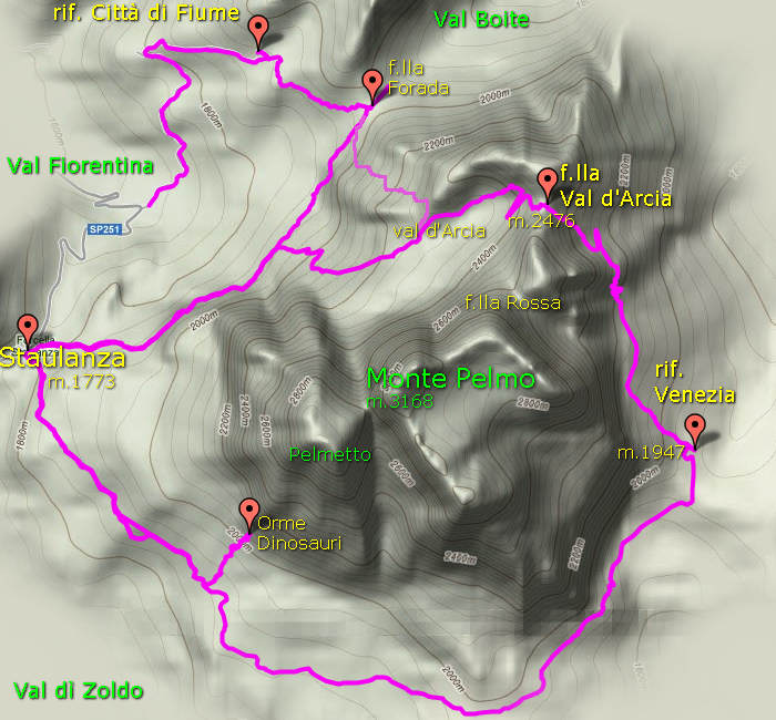 giro del Pelmo-Pelmetto, Staulanza Città di Fiume f.lla Val d'Arcia rifugio Venezia