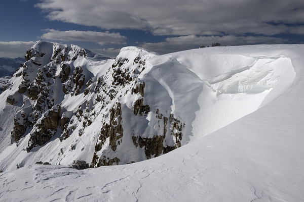 tramonto, notte e alba invernali dal Lagazuoi Piccolo verso le Dolomiti Ampezzane