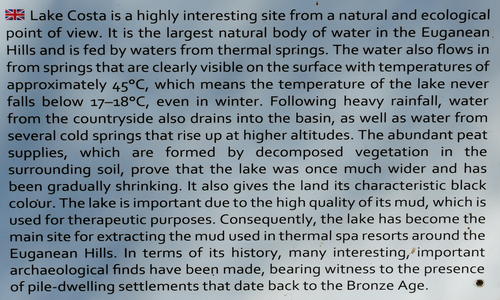 Lago della Costa al monte Calbarina, Arqua Petrarca