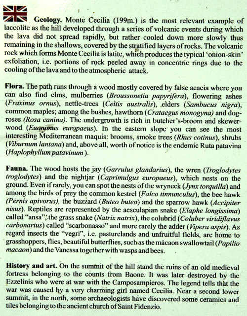 sentiero Monte Cecilia a Baone