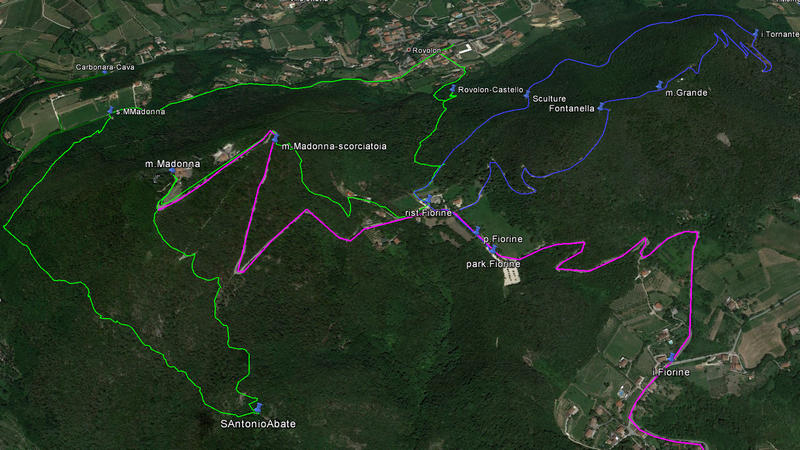 Colli Euganei, anello del monte Grande dal passo Fiorine