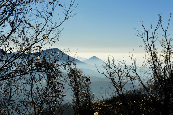 passeggiata dal passo Fiorine attorno al monte Grande nei Colli Euganei a Teolo Rovolon
