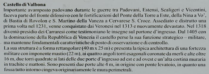 Parco Naturale Regionale Colli Euganei Monte Lozzo Atestino Castello di Valbona