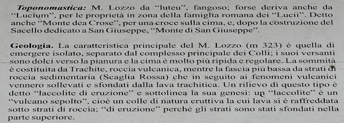 Parco Naturale Regionale Colli Euganei Monte Lozzo Atestino Castello di Valbona