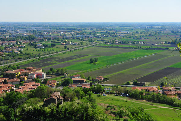 panoramiche su Monselice e la Rocca dal il monte Ricco
