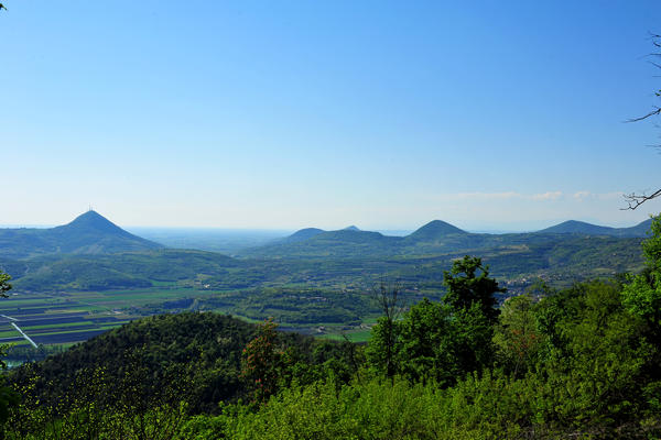 panoramiche su Monselice e la Rocca dal il monte Ricco