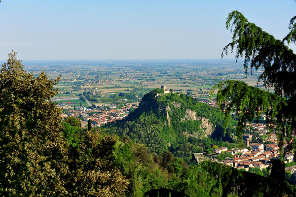 panoramiche su Monselice e la Rocca dal il monte Ricco