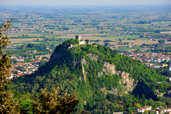 panoramiche su Monselice e la Rocca dal il monte Ricco