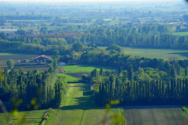 panoramiche su Monselice e la Rocca dal il monte Ricco
