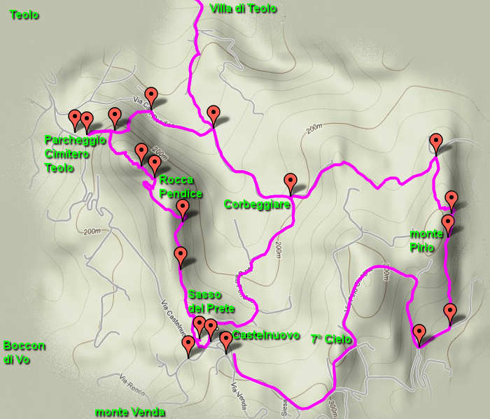 Teolo, Rocca Pendice, Monte Pirio