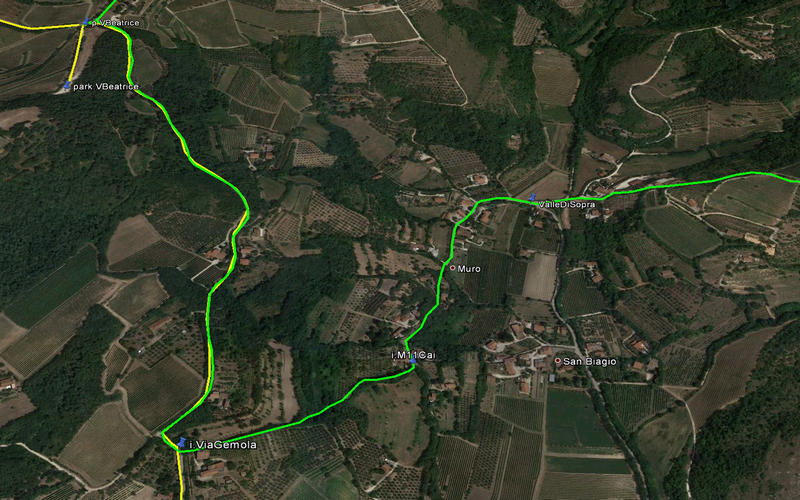 Arquà Petrarca, sentiero Atestino nei Colli Euganei