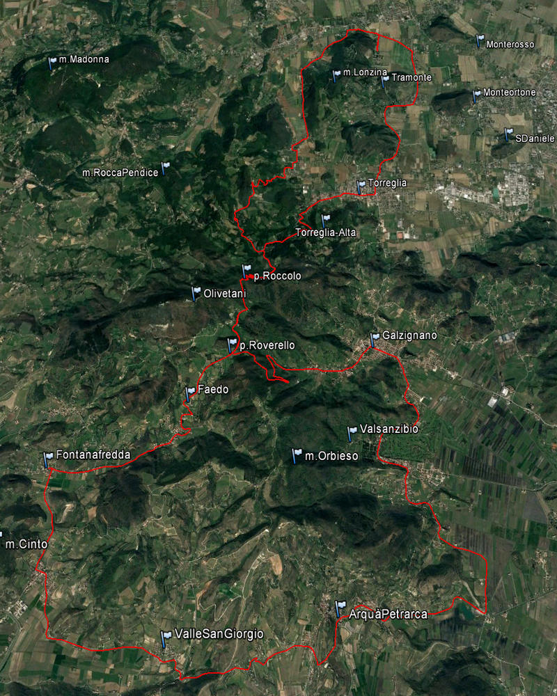 giro bdc Praglia Torreglia Roccolo Galzignano Arqua Fontanafredda Roverello