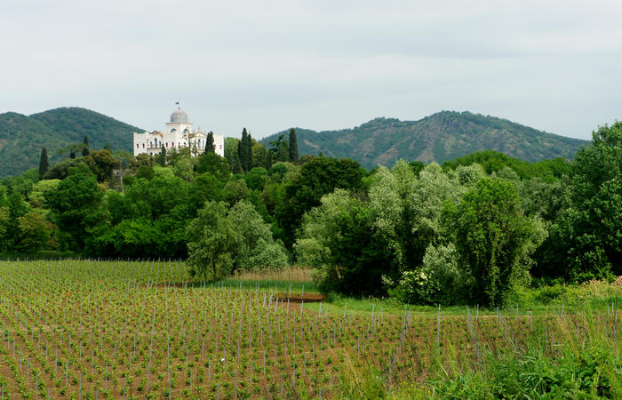 Colli Euganei, giro cicloturistico settore sud-est, Battaglia Terme, Arquà Petrarca, Monselice, Castello del Catajo