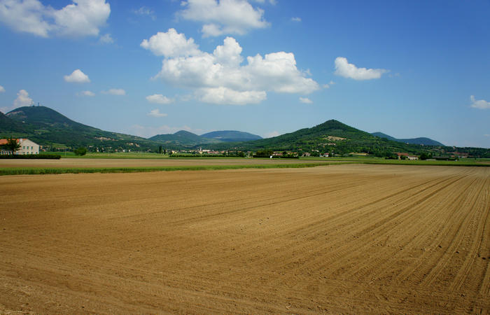 Colli Euganei, giro cicloturistico settore sud, Baone Este Calaone monte Cecilia Ca'Barbaro