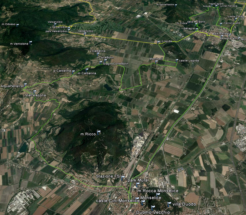 giro cicloturistico nei Colli Euganei - Battaglia Terme, Arquà Petrarca, Monselice