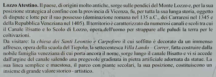 Parco Naturale Regionale Colli Euganei Monte Lozzo Atestino Castello di Valbona