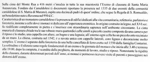 monastero monte Rua - Colli Euganei