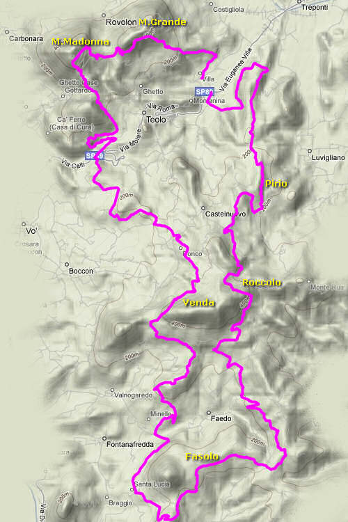 Colli Euganei Sentieri Escursioni Passeggiate Nordic Walking Trekking Parco Naturale Regionale Dei Colli Euganei Itinerari Percorsi Naturalistici Transeuganea Monte Venda Sentiero Lorenzoni Monastero Olivetani Sentiero Del Principe Este Calaone Colli Euganei Cartina Fisica
