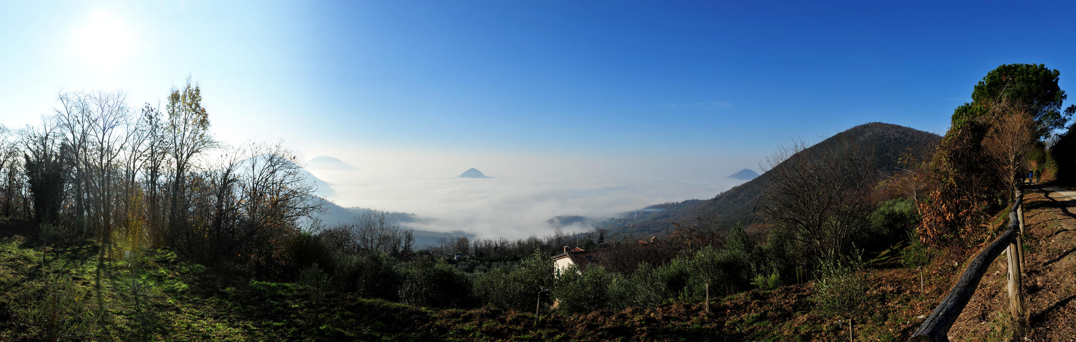 panoramica dalla strada dei Maronari a SottoVenda al Monte Venda nei Colli Euganei