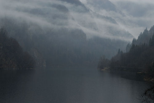 Lago del Corlo alla Rocca di Arsié, foto invernale