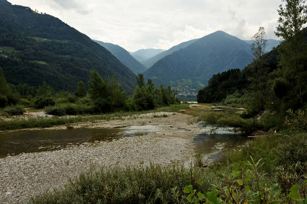 riserva naturale Vincheto di Celarda a Feltre, lungo il fiume Piave