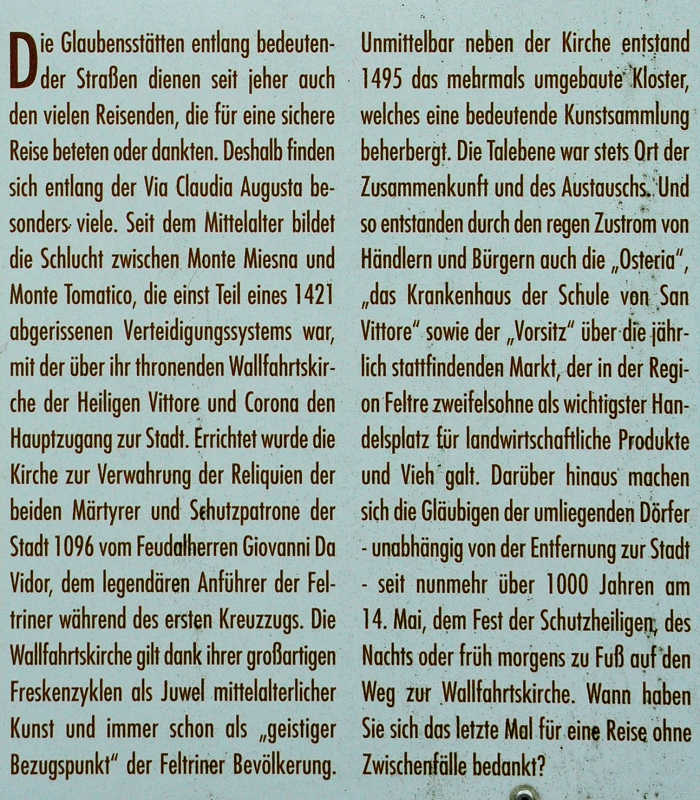 Santuario Santi Vittore e Corona - Feltre