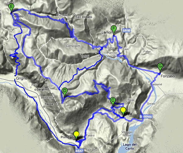 Arsie, Col Perer, Cima di Campo, Lamon, Fonzaso