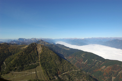 dalla vetta del Monte Ostering verso l'Austria