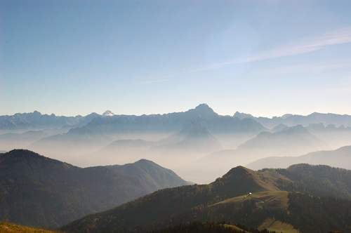 dalla vetta del Monte Ostering verso la Val Canale