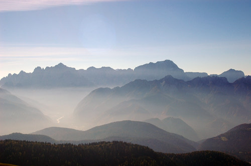 dalla vetta del Monte Ostering verso la Val Canale