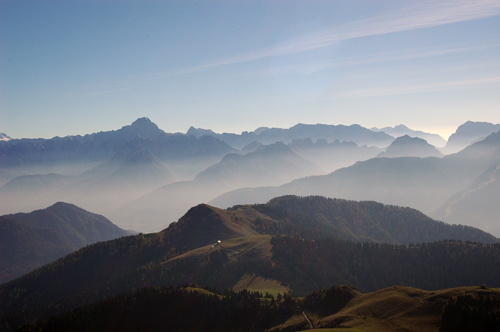 dalla vetta del Monte Ostering verso la Val Canale