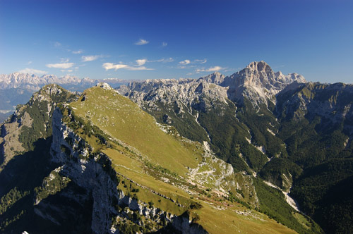 la Palazza e il monte Duranno dalla vetta del Borga