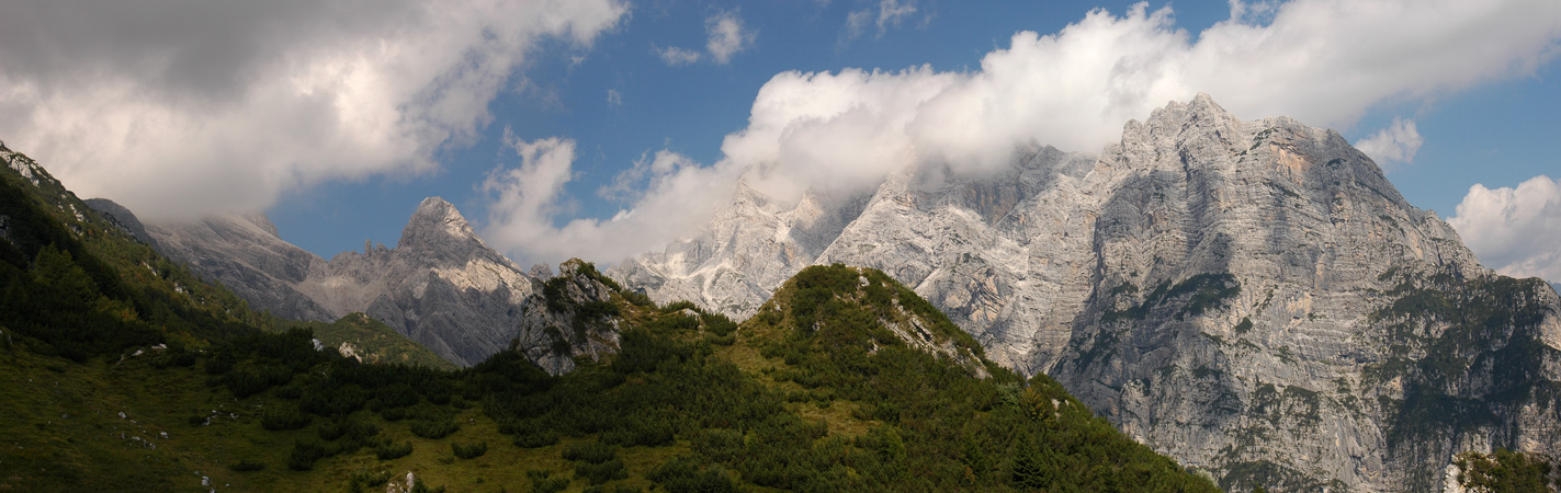 da casera Lodina verso Cima dei Frati e Cima dei Preti
