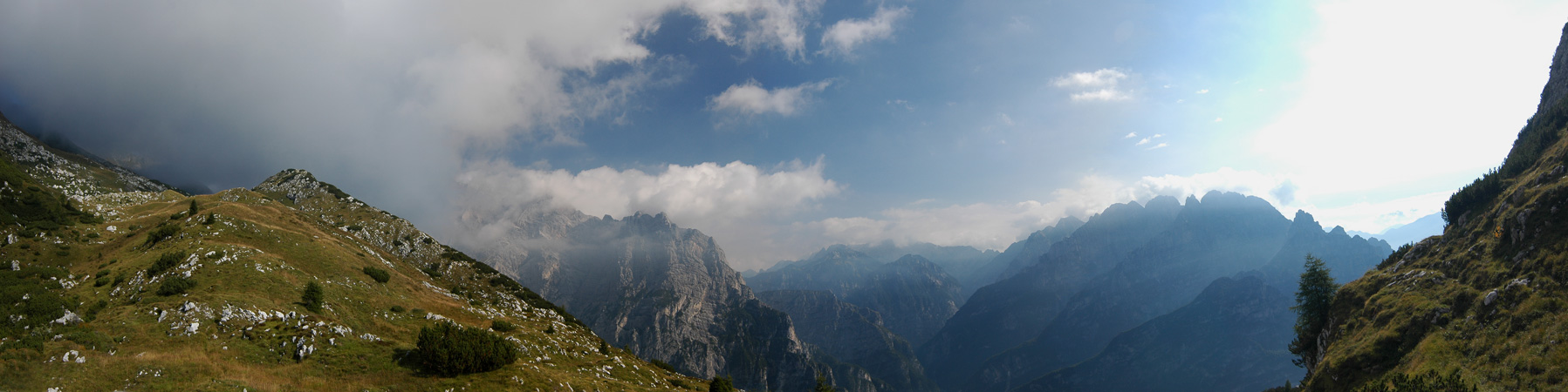 forcella Lodina verso Cima dei Preti Val Cimoliana
