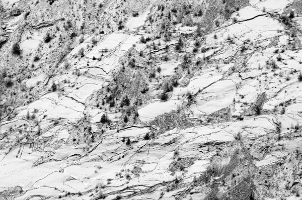 bacino del Vajont a Erto e Casso, Friuli sinistra Piave