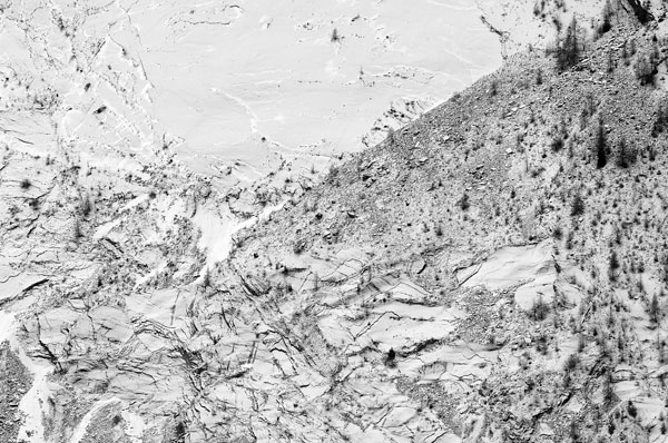 bacino del Vajont a Erto e Casso, Friuli sinistra Piave