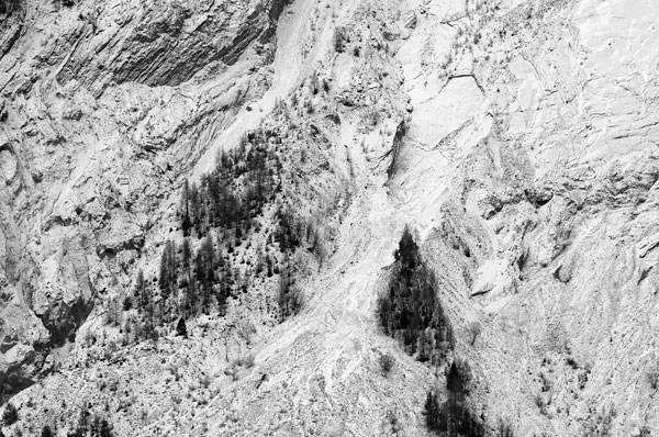 bacino del Vajont a Erto e Casso, Friuli sinistra Piave