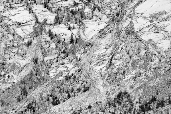 bacino del Vajont a Erto e Casso, Friuli sinistra Piave