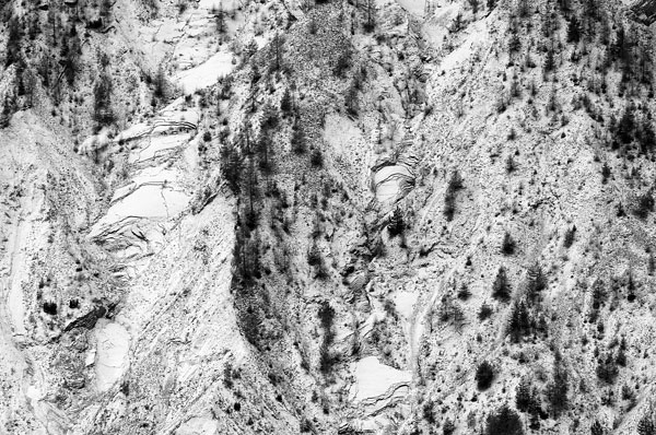 bacino del Vajont a Erto e Casso, Friuli sinistra Piave