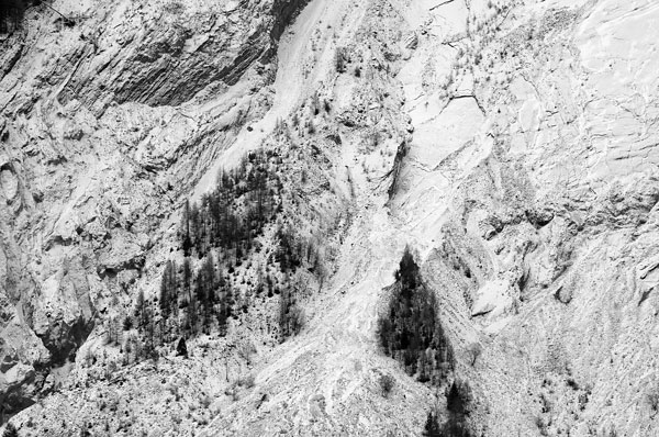 bacino del Vajont a Erto e Casso, Friuli sinistra Piave