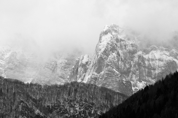 bacino del Vajont a Erto e Casso, Friuli sinistra Piave