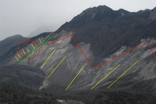 Frana del monte Toc nella valle del Vajont - Erto e Casso e la diga di Vajont