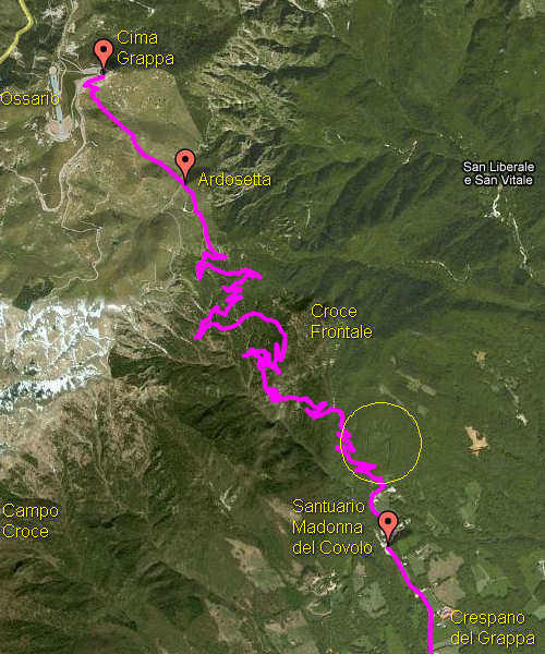 mulattiera del Covolo a Crespano del Grappa