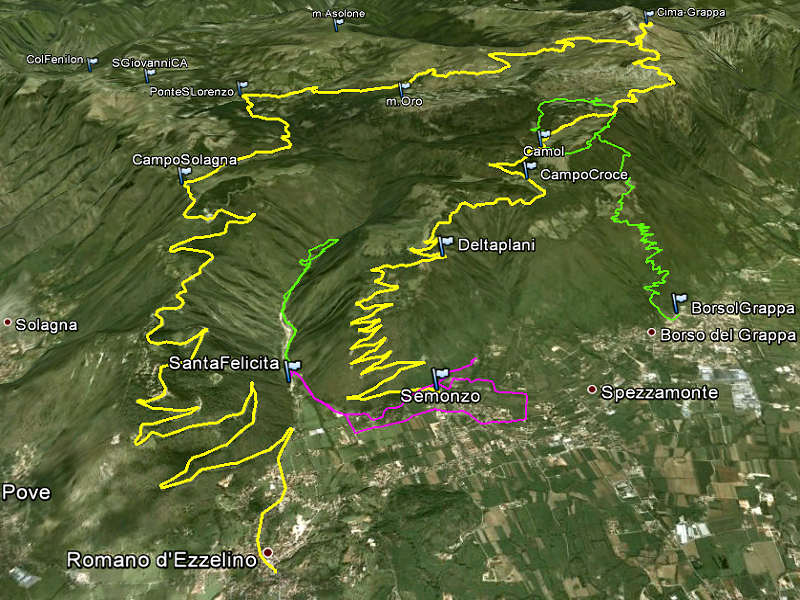 Valle Santa Felicita, Romano Alto d'Ezzelino, Semonzo Borso del Grappa