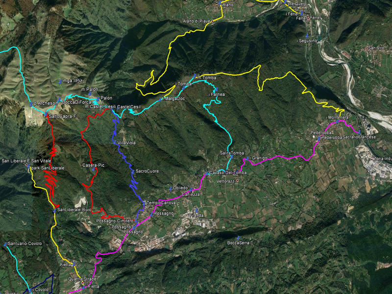 salite bdc zona Tomba Archeson al monte Grappa