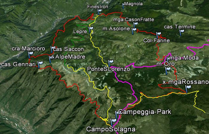 mtb, anello Colli Alti, Asolone, monte Oro