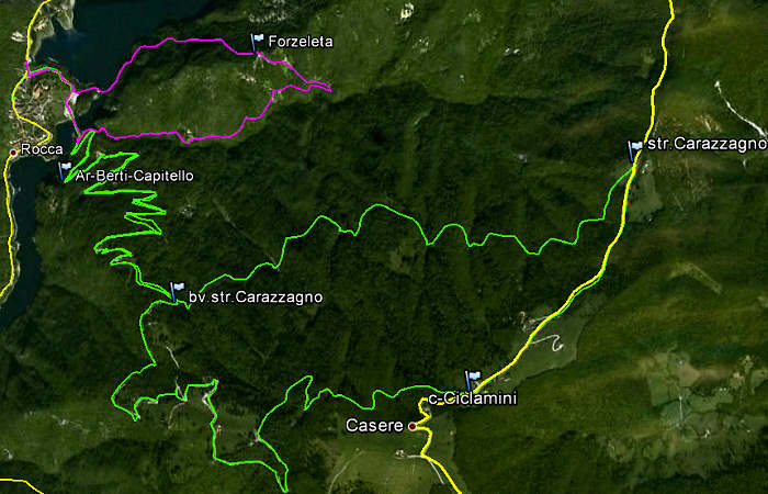 lago di Corlo, Rocca, monte Fredina