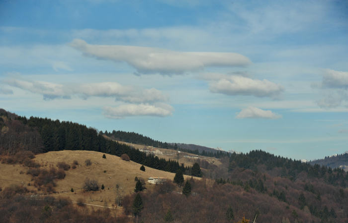 camminare nel monte Grappa