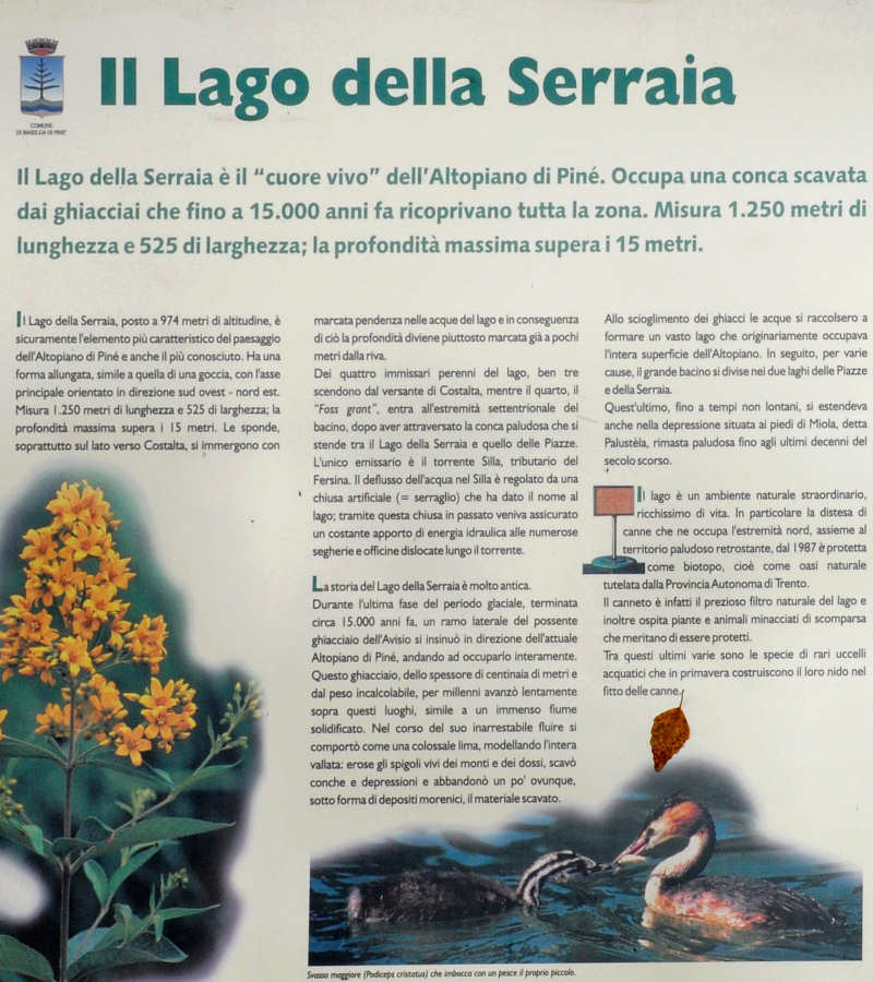 lago della Serraia a Baselga di Pin&eacute;